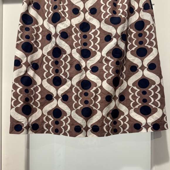 Boden Geometric Patterned Skirt Size 6R Cotton Mini European Heritage Classic - Picture 8 of 13